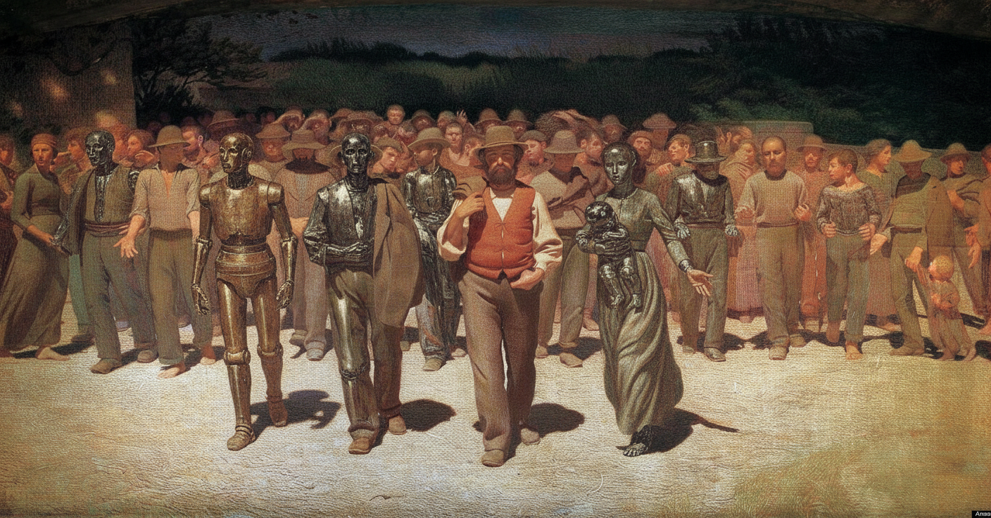 Teaser Image (Generated with Perplexity, form "Il Quarto Stato" by Giuseppe Pellizza Da Volpedo)